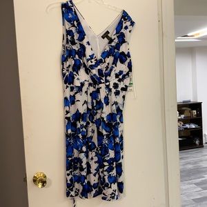 Black white and blue Thalia sodi dress
